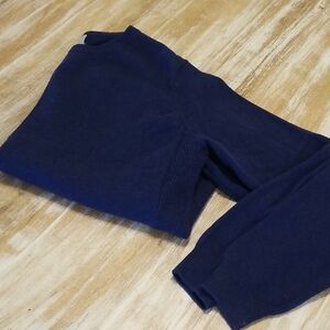 Pure Collection Blue Crew Neck Sweater Soft Cotton Blend